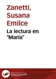 La lectura en "María" | Biblioteca Virtual Miguel de Cervantes
