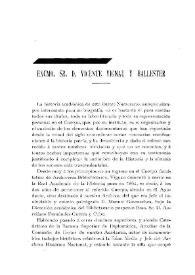 Excmo. Sr. D. Vicente Vignau y Ballester / Juan Pérez de Guzmán y Gallo | Biblioteca Virtual Miguel de Cervantes