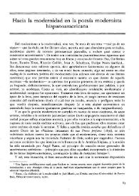 Hacia la modernidad en la poesía modernista hispanoamericana / José Olivo Jiménez | Biblioteca Virtual Miguel de Cervantes