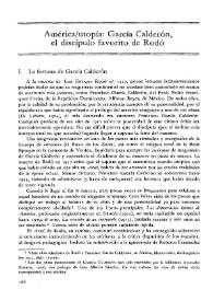 América- utopía: García Calderón, el discípulo favorito de Rodó / Emir Rodríguez Monegal | Biblioteca Virtual Miguel de Cervantes