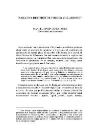 Para una revisión de Torres Villarroel / Manuel María Pérez López | Biblioteca Virtual Miguel de Cervantes