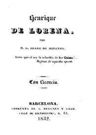 Henrique de Lorena / por G. Perez de Miranda | Biblioteca Virtual Miguel de Cervantes