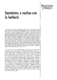 Sarmiento, a vueltas con la barbarie / Gema Areta Marigó | Biblioteca Virtual Miguel de Cervantes