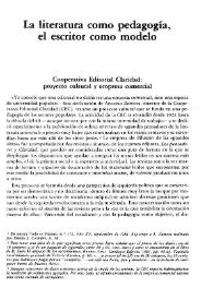 La literatura como pedagogía, el escritor como modelo / Graciela Montaldo | Biblioteca Virtual Miguel de Cervantes