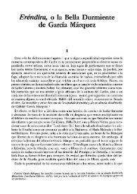 "Eréndira" o la Bella Durmiente de García Márquez / Antonio Benítez Rojo | Biblioteca Virtual Miguel de Cervantes