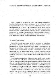Sábato: síntesis entre la geometría y la selva / Armando Soto de Ozaeta | Biblioteca Virtual Miguel de Cervantes