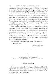 Curiosidades epigráficas de la provincia de Salamanca [Hinojosa de Duero] / P.César Morán | Biblioteca Virtual Miguel de Cervantes
