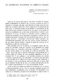 La literatura argentina en Ernesto Sábato / Amalia Iniesta | Biblioteca Virtual Miguel de Cervantes