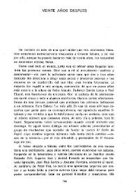 Veinte años después / Horacio Salas | Biblioteca Virtual Miguel de Cervantes