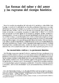Las formas del saber y del amor y las rupturas del tiempo histórico / Armando Roa | Biblioteca Virtual Miguel de Cervantes