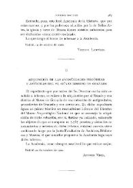 Aquisición de las antigüedades históricas y artísticas del Sr. Gómez Moreno, de Granada / Antonio Vives | Biblioteca Virtual Miguel de Cervantes
