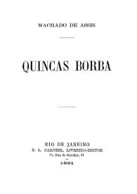 Quincas Borba / Machado de Assis | Biblioteca Virtual Miguel de Cervantes
