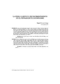La regla hartiana de reconocimiento en el pensamiento garzoniano / Miguel Álvarez Ortega | Biblioteca Virtual Miguel de Cervantes