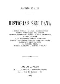 Histórias sem data / Machado de Assis | Biblioteca Virtual Miguel de Cervantes