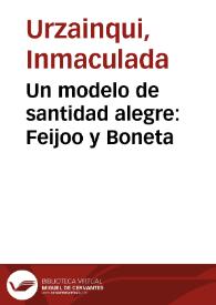 Un modelo de santidad alegre: Feijoo y Boneta | Biblioteca Virtual Miguel de Cervantes