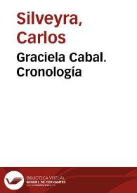 Graciela Cabal. Cronología | Biblioteca Virtual Miguel de Cervantes