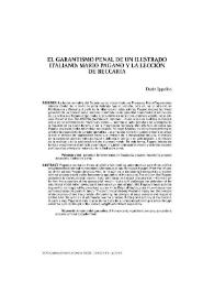El garantismo penal de un ilustrado italiano: Mario Pagano y la lección de Beccaria | Biblioteca Virtual Miguel de Cervantes