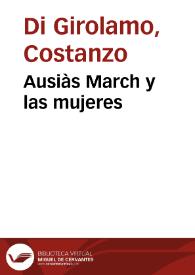 Ausiàs March y las mujeres | Biblioteca Virtual Miguel de Cervantes