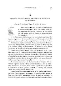 Comisión de Monumentos Históricos y Artísticos de Lérida [Acta de la sesión del 4 de octubre de 1920] | Biblioteca Virtual Miguel de Cervantes