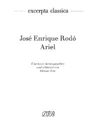 Ariel [Traducción] / José Enrique Rodó; Übersetzt herausgegeben und erläutert von Ottmar Ette | Biblioteca Virtual Miguel de Cervantes