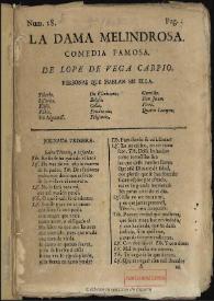 La dama melindrosa / comedia famosa de Lope de Vega Carpio | Biblioteca Virtual Miguel de Cervantes