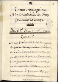 Cartas apologeticas a la Histhoria de Fray Gerundio de Campazas / por el Padre Ysla su author | Biblioteca Virtual Miguel de Cervantes