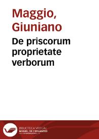 De priscorum proprietate verborum | Biblioteca Virtual Miguel de Cervantes