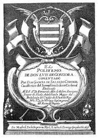 El Polifemo / de D. Luis de Gongora; comentado por Don Garcia de Salzedo Coronel... | Biblioteca Virtual Miguel de Cervantes