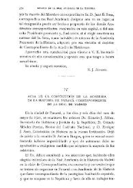 Acta de la constitución de la Academia de la Historia de Panamá, Correspondiente de la Real de Madrid | Biblioteca Virtual Miguel de Cervantes