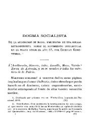 Dogma Socialista de la asociación de mayo, precedido de una ojeada retrospectiva sobre el movimiento intelectual en la Plata desde el año 1837 [1873] | Biblioteca Virtual Miguel de Cervantes