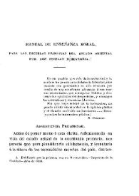Manual de enseñanza moral, para las escuelas primarias [1873] | Biblioteca Virtual Miguel de Cervantes