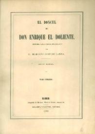 El doncel de Don Enrique el Doliente : historia caballeresca del siglo XV | Biblioteca Virtual Miguel de Cervantes