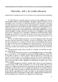 Güiraldes, Arlt y la novela educativa / Blas Matamoro | Biblioteca Virtual Miguel de Cervantes