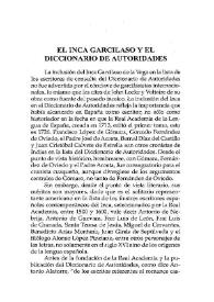 El Inca Garcilaso en el Diccionario de Autoridades / Mario Castro Arenas | Biblioteca Virtual Miguel de Cervantes