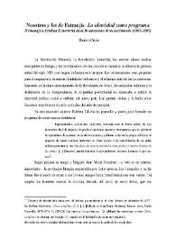 "Nosotros" y los "De extranjis". La identidad como programa / Beatriz Curia | Biblioteca Virtual Miguel de Cervantes