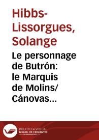 Le personnage de Butrón: le Marquis de Molins/Cánovas dans "Pequeñeces" du Padre Coloma / Solange Hibbs | Biblioteca Virtual Miguel de Cervantes