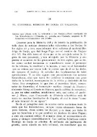 El cardenal Rodrigo de Borja en Valencia / José Sanchis y Rivera | Biblioteca Virtual Miguel de Cervantes