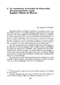 La enseñanza orientada al desarrollo del pensamiento según Eugenio María de Hostos / Ángel R. Villarini | Biblioteca Virtual Miguel de Cervantes