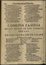 Las missas de San Vicente Ferrer / de don Fernando Zarate | Biblioteca Virtual Miguel de Cervantes