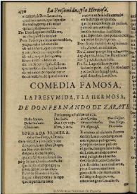La presumida y la hermosa [1665] / de don Fernando de Zarate | Biblioteca Virtual Miguel de Cervantes