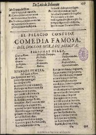 El palacio confuso / Antonio Mira de Amescua ; ed. Erasmo Hernández González | Biblioteca Virtual Miguel de Cervantes