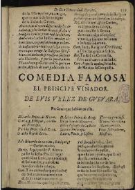 El Principe Viñador / de Luis Velez de Gueuara | Biblioteca Virtual Miguel de Cervantes