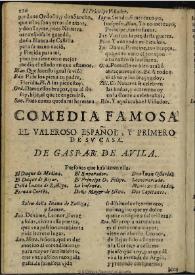 El valeroso Español y primero de su Casa / de Gaspar de Auila | Biblioteca Virtual Miguel de Cervantes