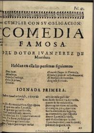 Cumplir con su obligacion | Biblioteca Virtual Miguel de Cervantes