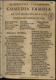 La hermosura, y la desdicha / de don Francisco de Roxas | Biblioteca Virtual Miguel de Cervantes