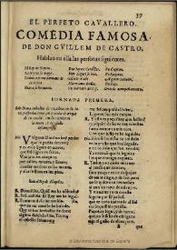 El perfecto cauallero ... / de Guillén de Castro | Biblioteca Virtual Miguel de Cervantes