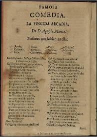 La Fingida Arcadia | Biblioteca Virtual Miguel de Cervantes
