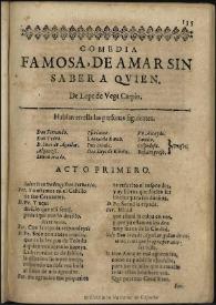 Amar sin saber a quien / de Lope de Vega Carpio | Biblioteca Virtual Miguel de Cervantes