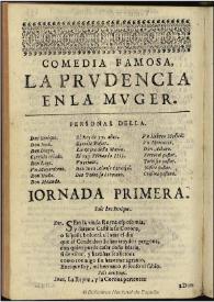 La prudencia en la muger | Biblioteca Virtual Miguel de Cervantes