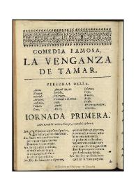 La venganza de Tamar | Biblioteca Virtual Miguel de Cervantes
